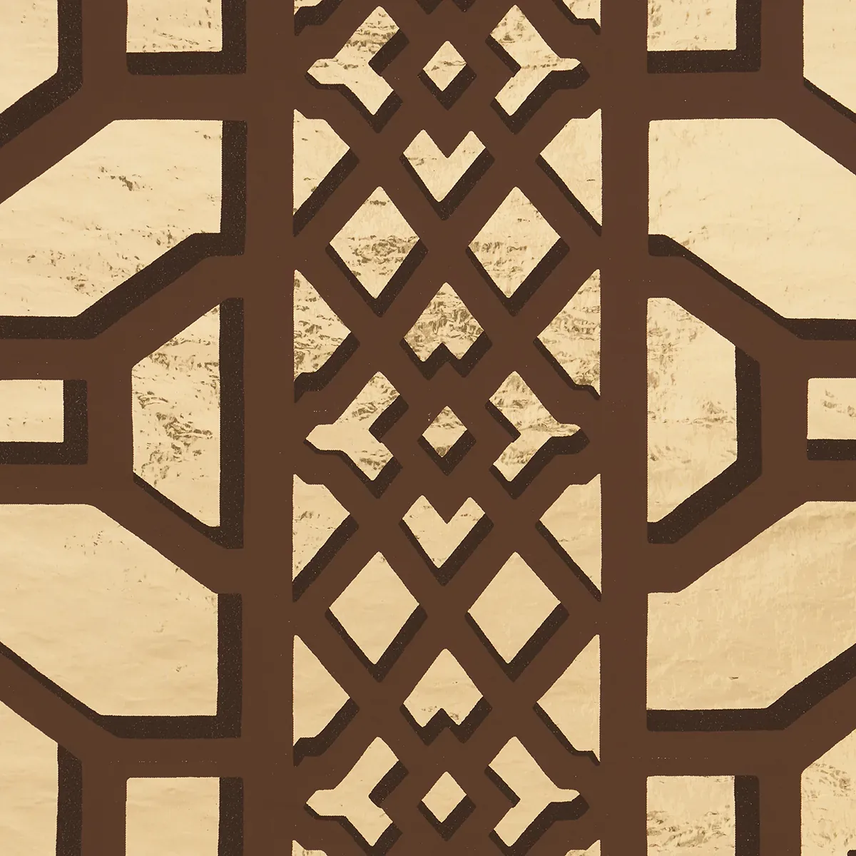 ZANZIBAR TRELLIS MYLAR GOLD MYLAR Schumacher Wallpaper wallpaper - SKU 5013640