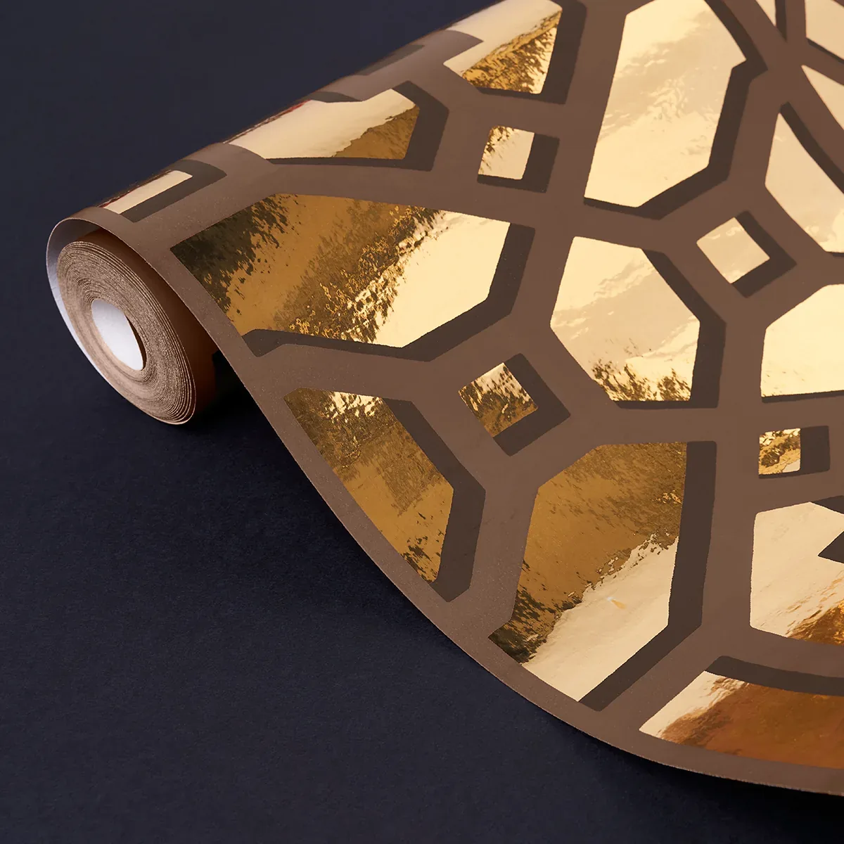 ZANZIBAR TRELLIS MYLAR GOLD MYLAR Schumacher Wallpaper wallpaper - SKU 5013640