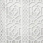 ZANZIBAR TRELLIS MYLAR SILVER MYLAR Schumacher Wallpaper wallpaper - SKU 5013641