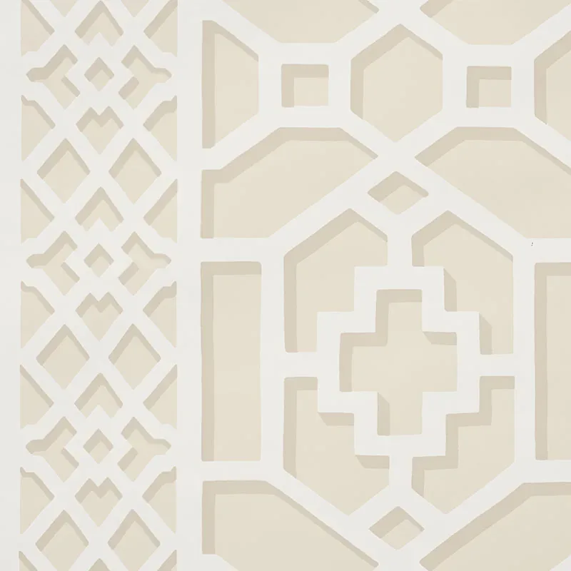 ZANZIBAR TRELLIS - SAND Schumacher Wallpaper | Wallpaper Twi ZANZIBAR TRELLIS SAND Schumacher Wallpaper wallpaper - SKU 5006945