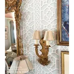 ZANZIBAR TRELLIS WINTER MINT Schumacher Wallpaper wallpaper - SKU 5006942