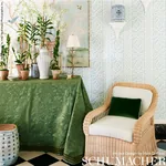 ZANZIBAR TRELLIS WINTER MINT Schumacher Wallpaper wallpaper - SKU 5006942