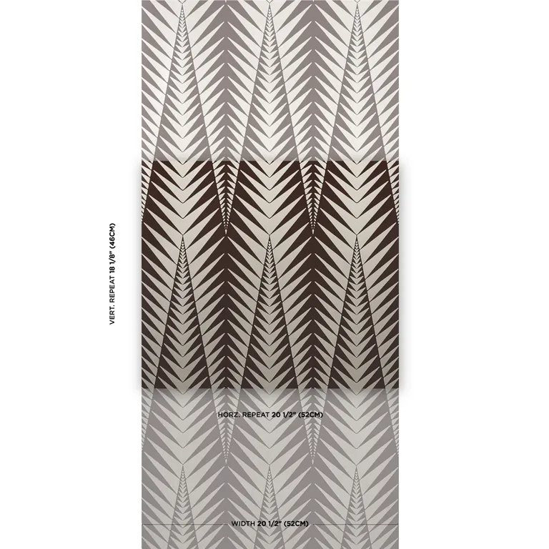 Schumacher ZEBRA wallpaper, color BROWN SILVER, SKU 5015061