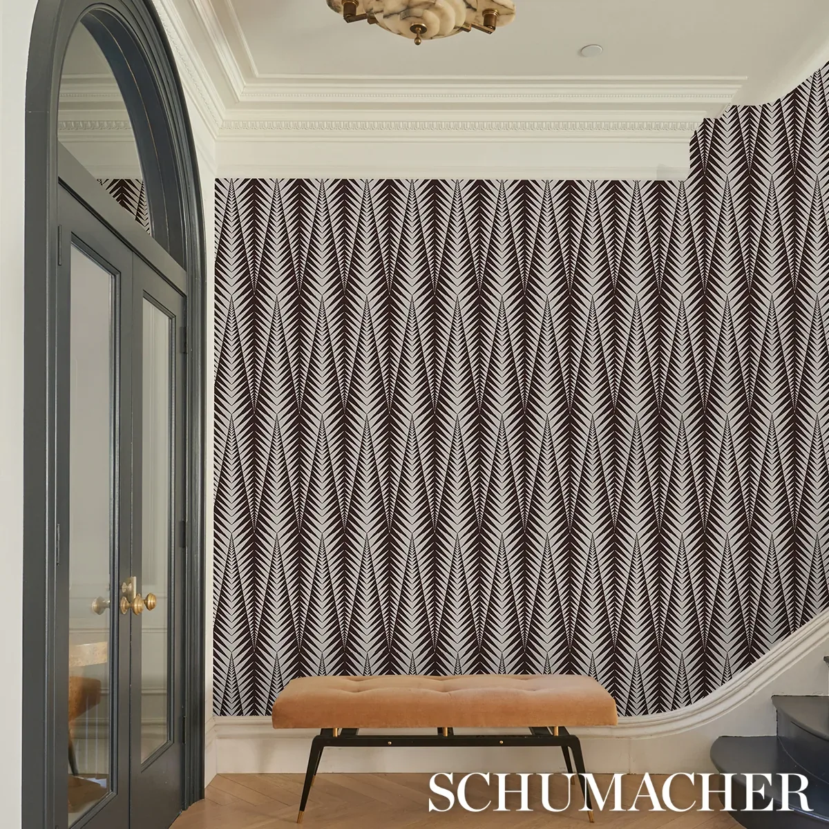 ZEBRA - BROWN SILVER Schumacher Wallpaper | Wallpaper Twins ZEBRA BROWN SILVER Schumacher Wallpaper wallpaper - SKU 5015061