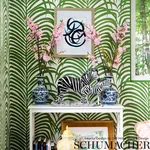 ZEBRA PALM - JUNGLE Schumacher Wallpaper | Wallpaper Twins ZEBRA PALM JUNGLE Schumacher Wallpaper wallpaper - SKU 5006931