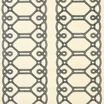 ZIZ EMBROIDERED SISAL BLACK Schumacher Wallpaper wallpaper - SKU 5011470