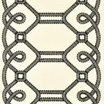 ZIZ EMBROIDERED SISAL BLACK Schumacher Wallpaper wallpaper - SKU 5011470