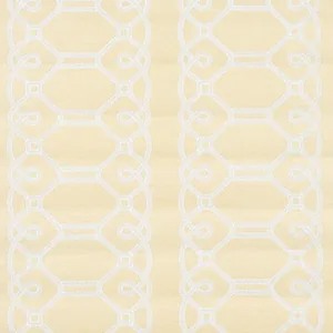 Schumacher ZIZ EMBROIDERED SISAL wallpaper, color NEUTRAL, SKU 5011471