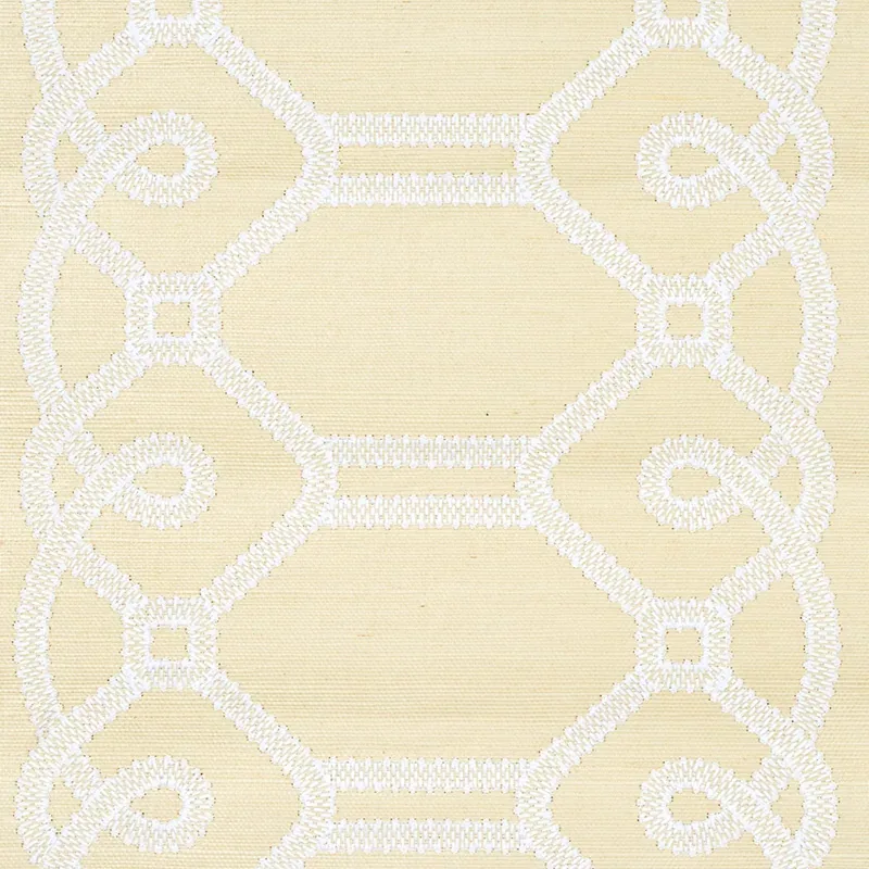 ZIZ EMBROIDERED SISAL - NEUTRAL Schumacher Wallpaper | Wallp ZIZ EMBROIDERED SISAL NEUTRAL Schumacher Wallpaper wallpaper - SKU 5011471