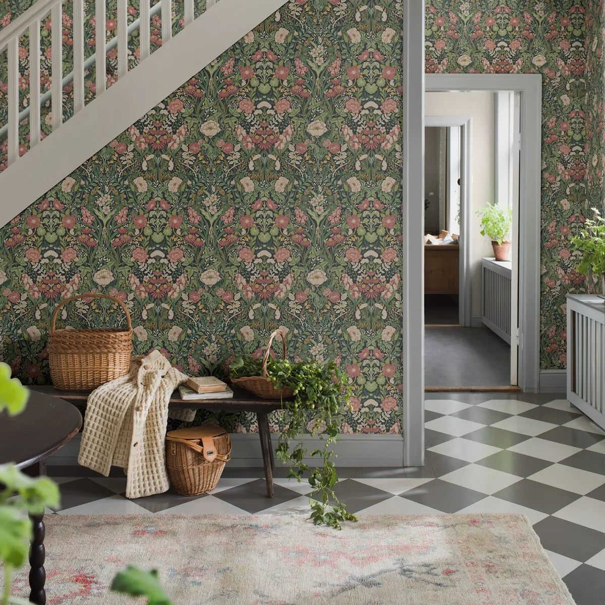ÖRTAGÅRD SPRUCE AND MIDNIGHT Schumacher Wallpaper wallpaper - SKU 5721