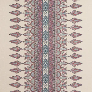 Thibaut Akola Stripe in Raspberry and Blue on Natural (F936409)