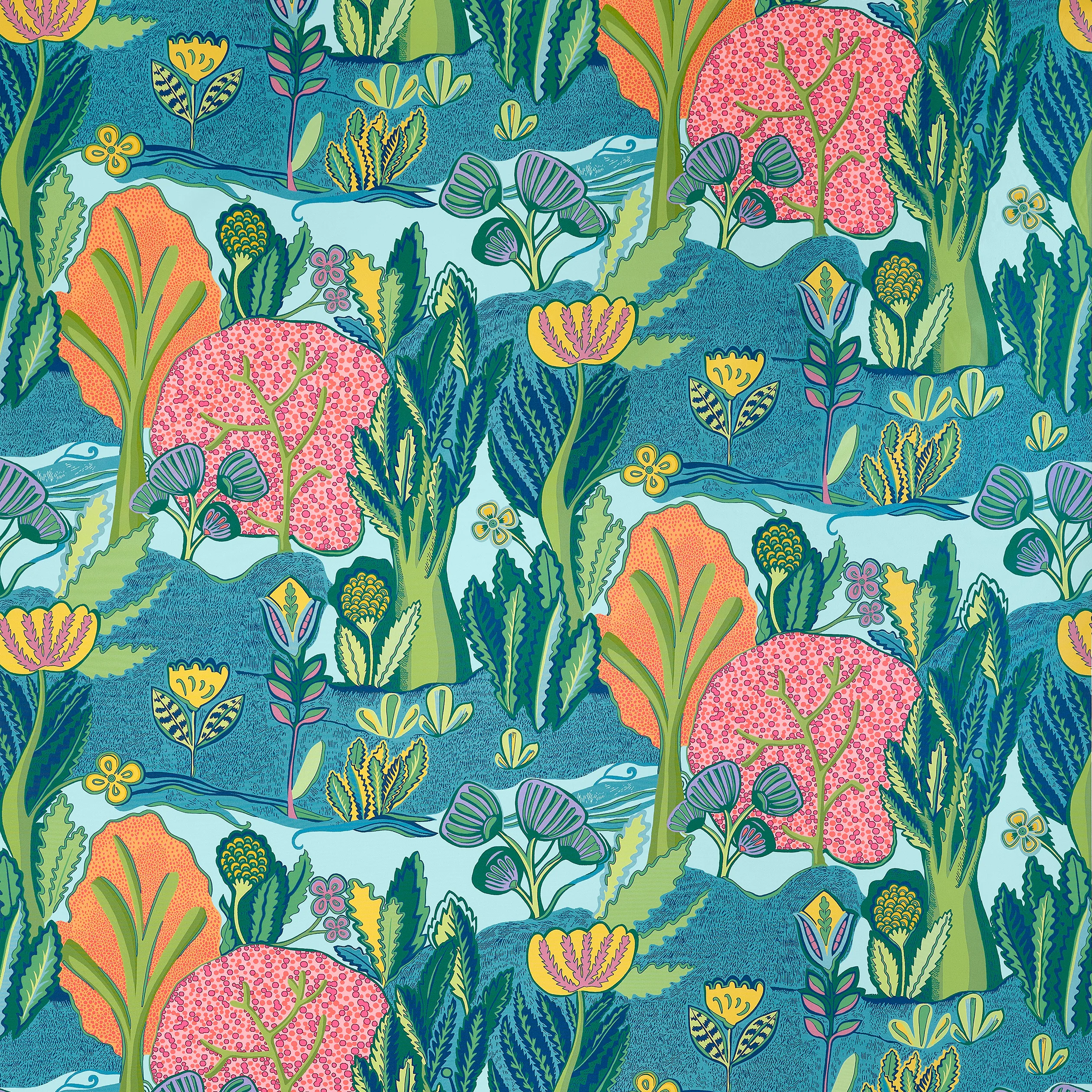 F945012 | Albero – Tangerine and Turquoise