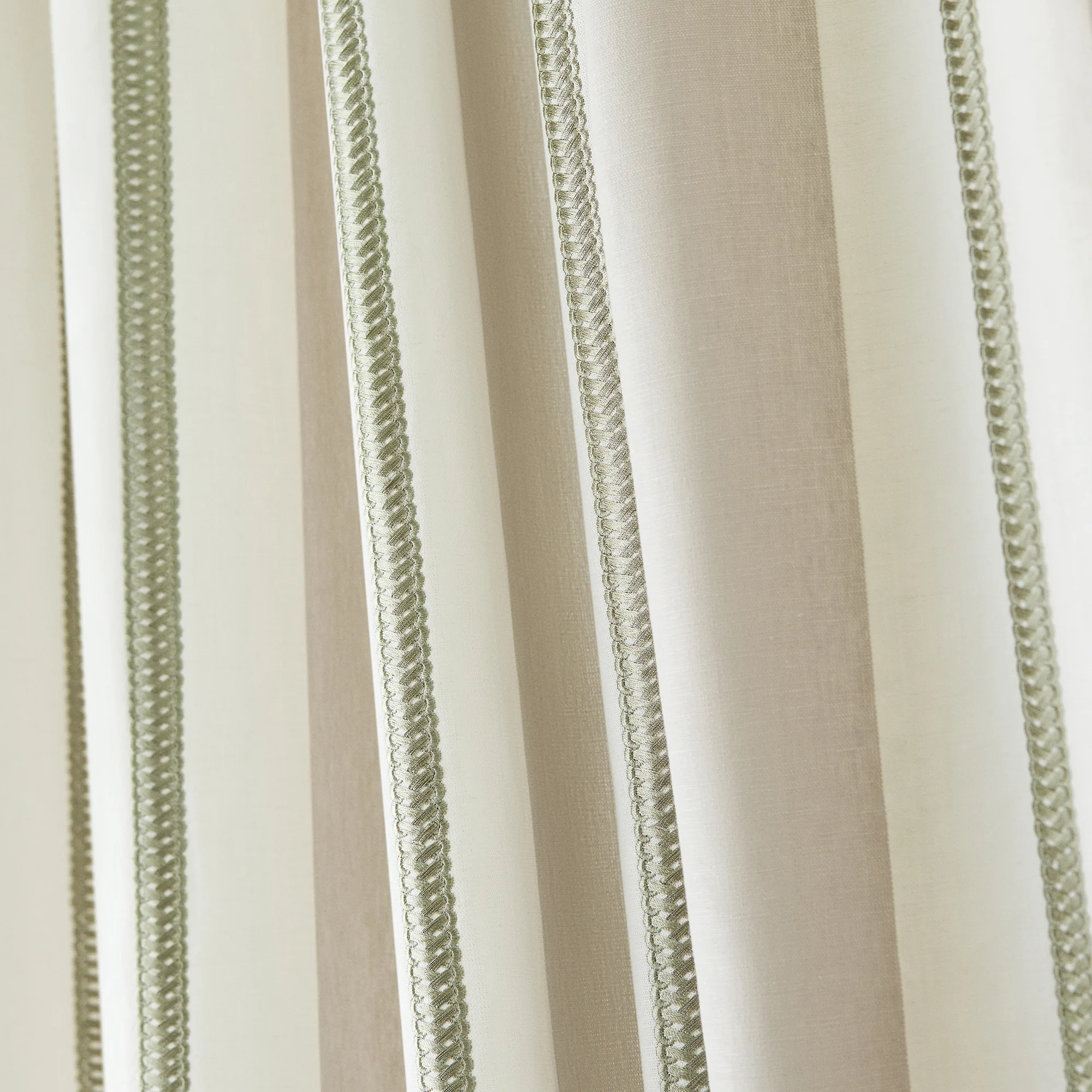 Anna French Alden Stripe Embroidery in Sage (AW24532)