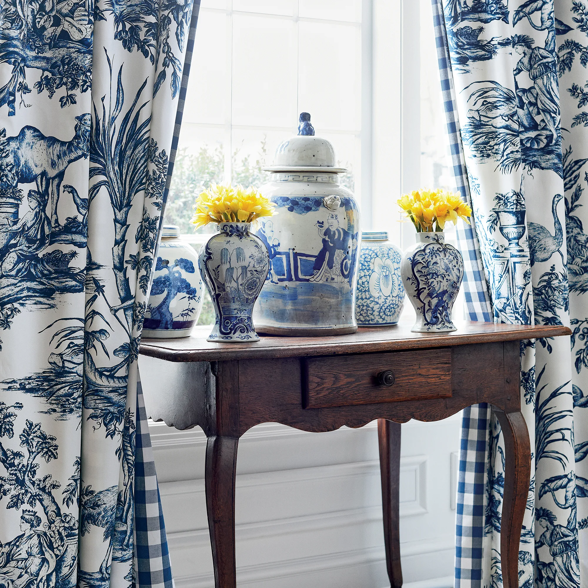 Anna French Antilles Toile in Navy (AF15171)