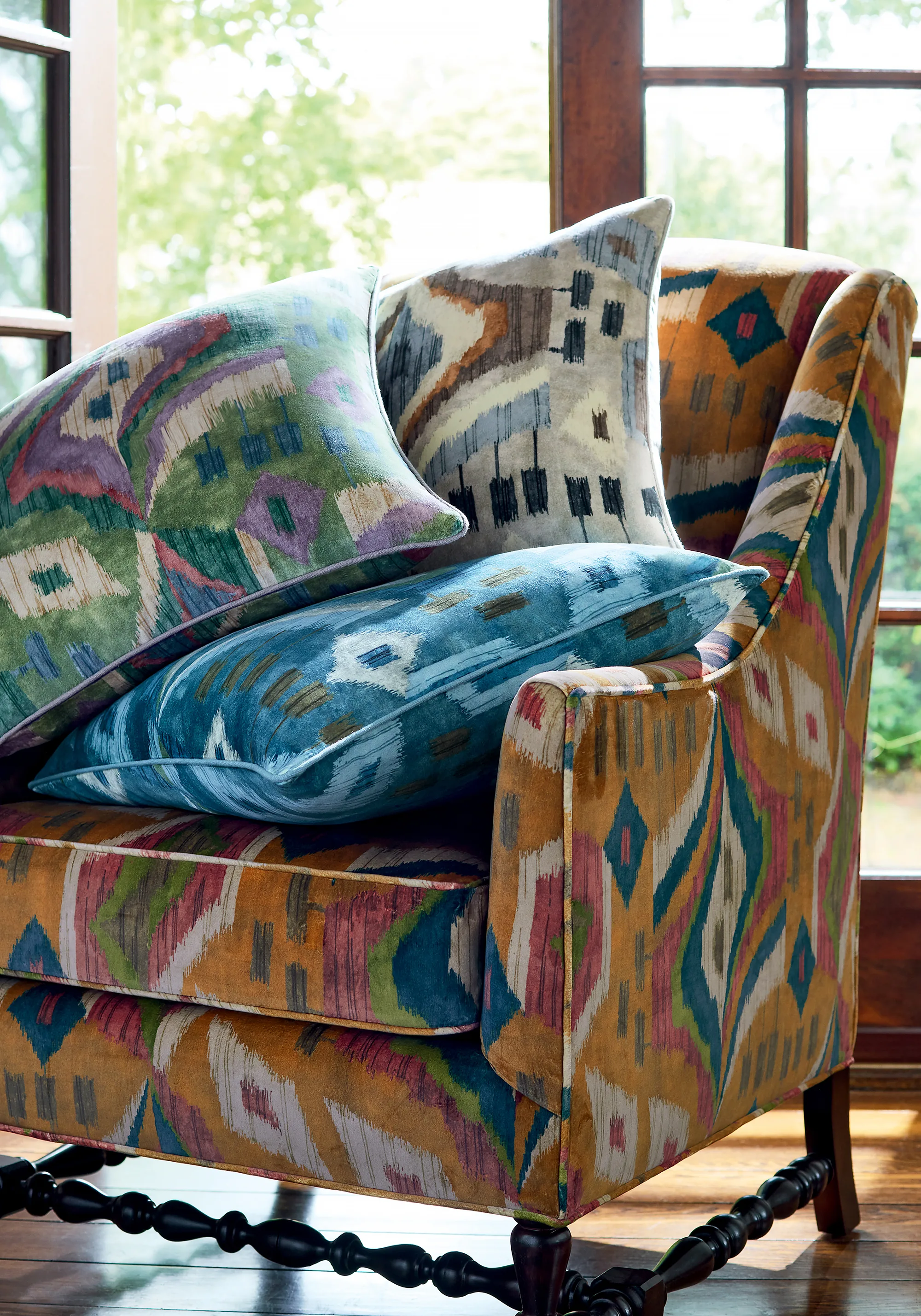 Thibaut Artesian Velvet in Wild Sage (F912059)