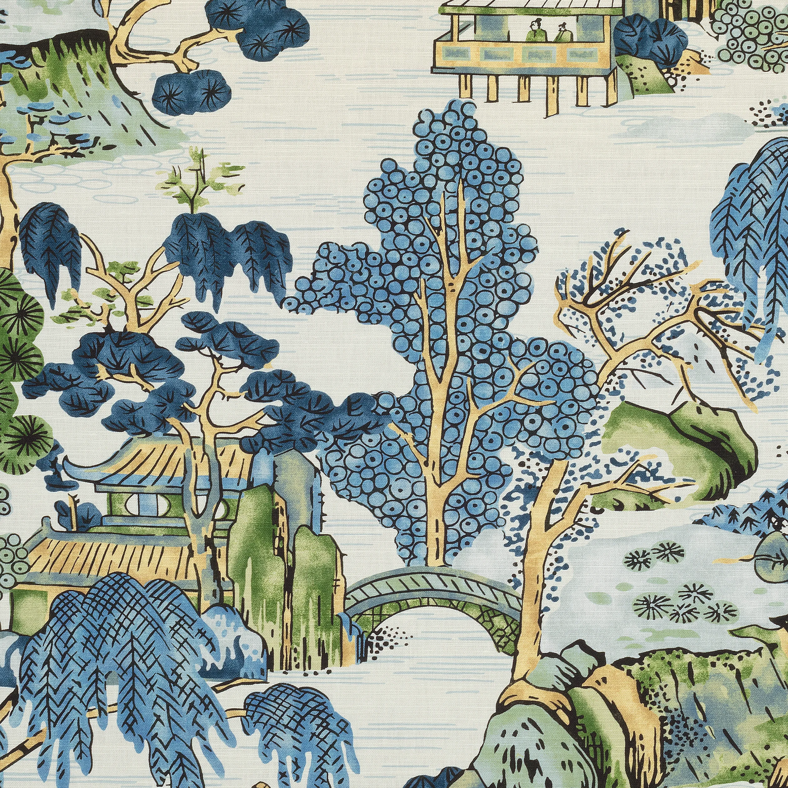 F975462 | Asian Scenic – Blue and Green