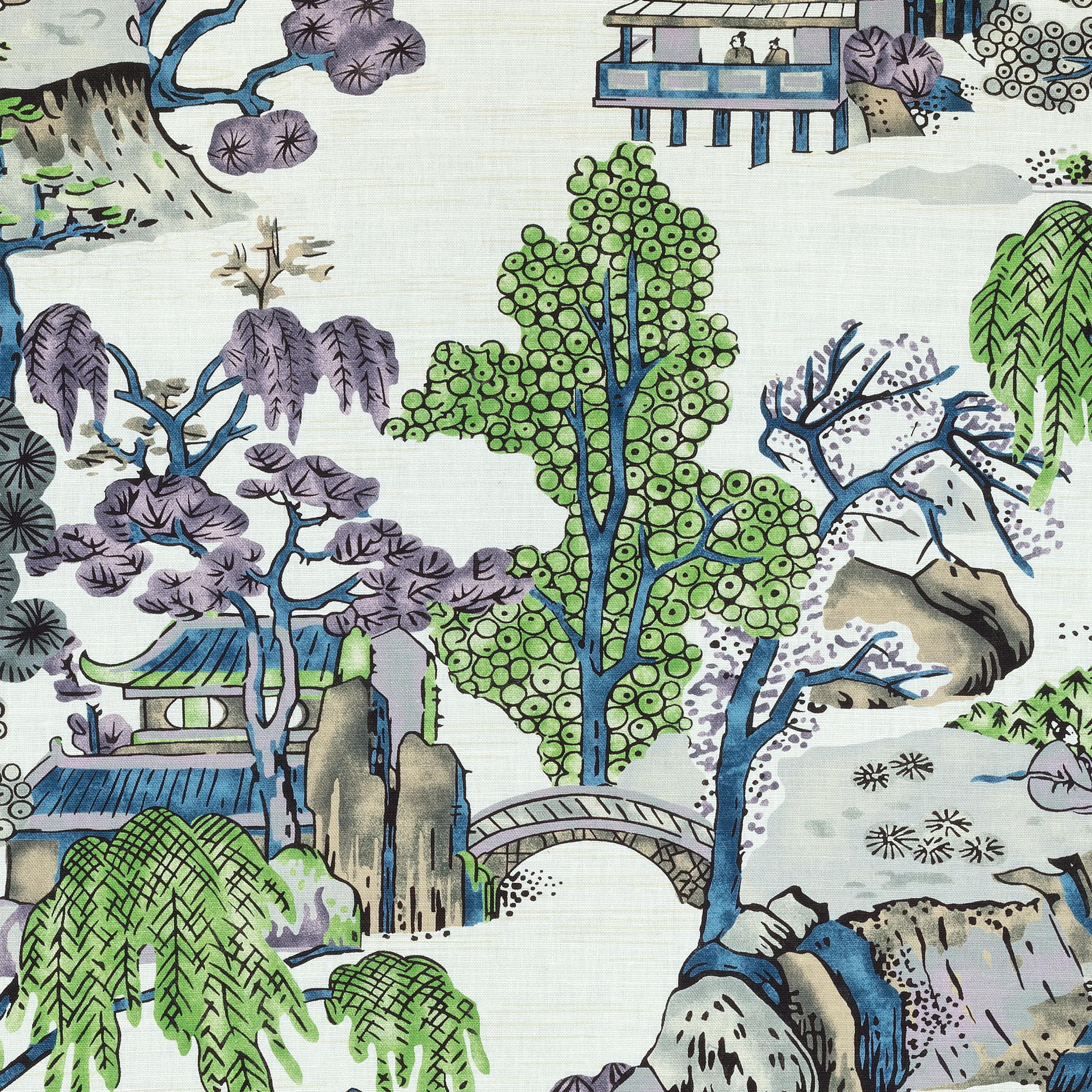 F975459 | Asian Scenic – Purple and Blue