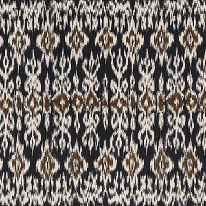 Thibaut Atlas Ikat in Basalt Black (F912051)