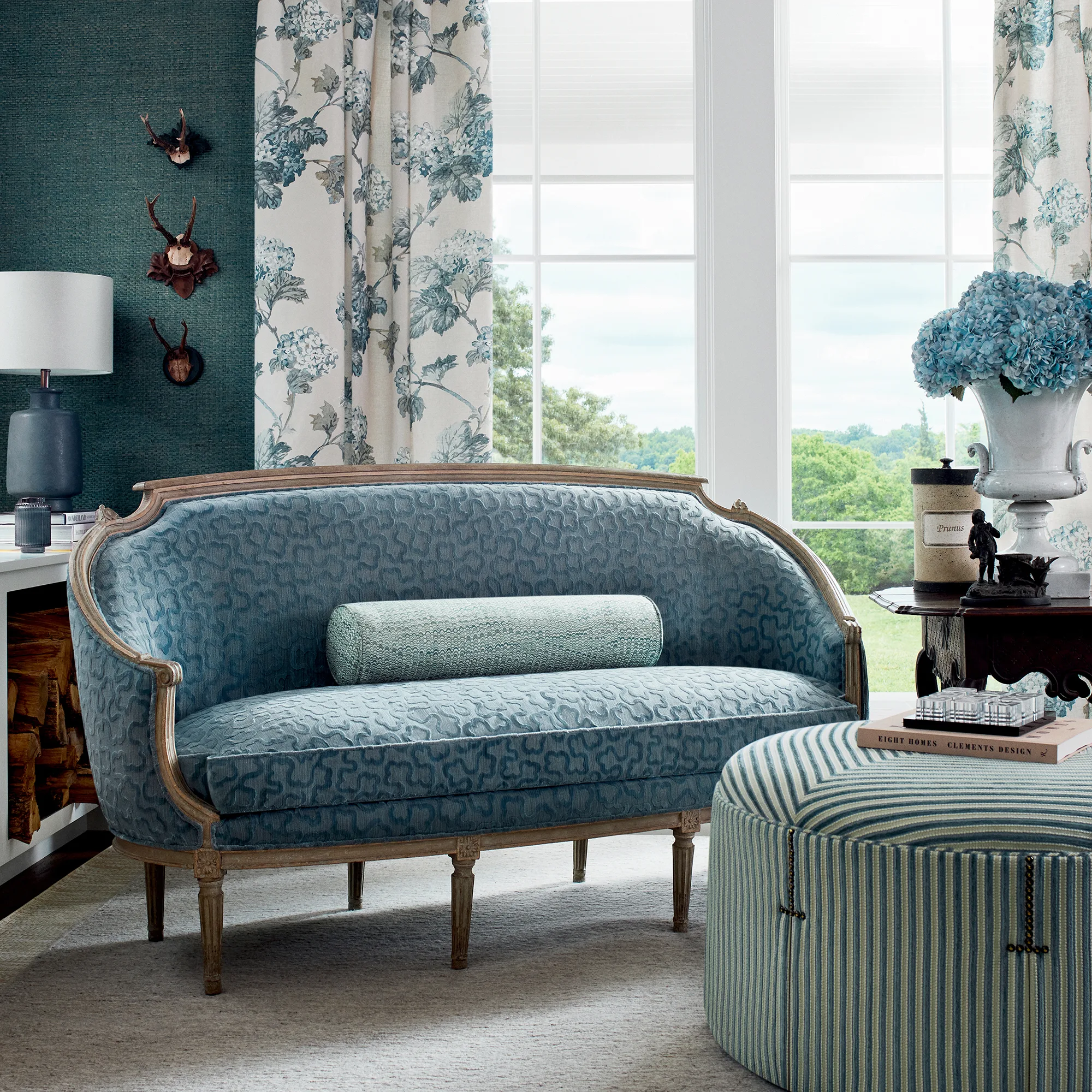 Anna French Balderic Stripe in Slate (AW9238)