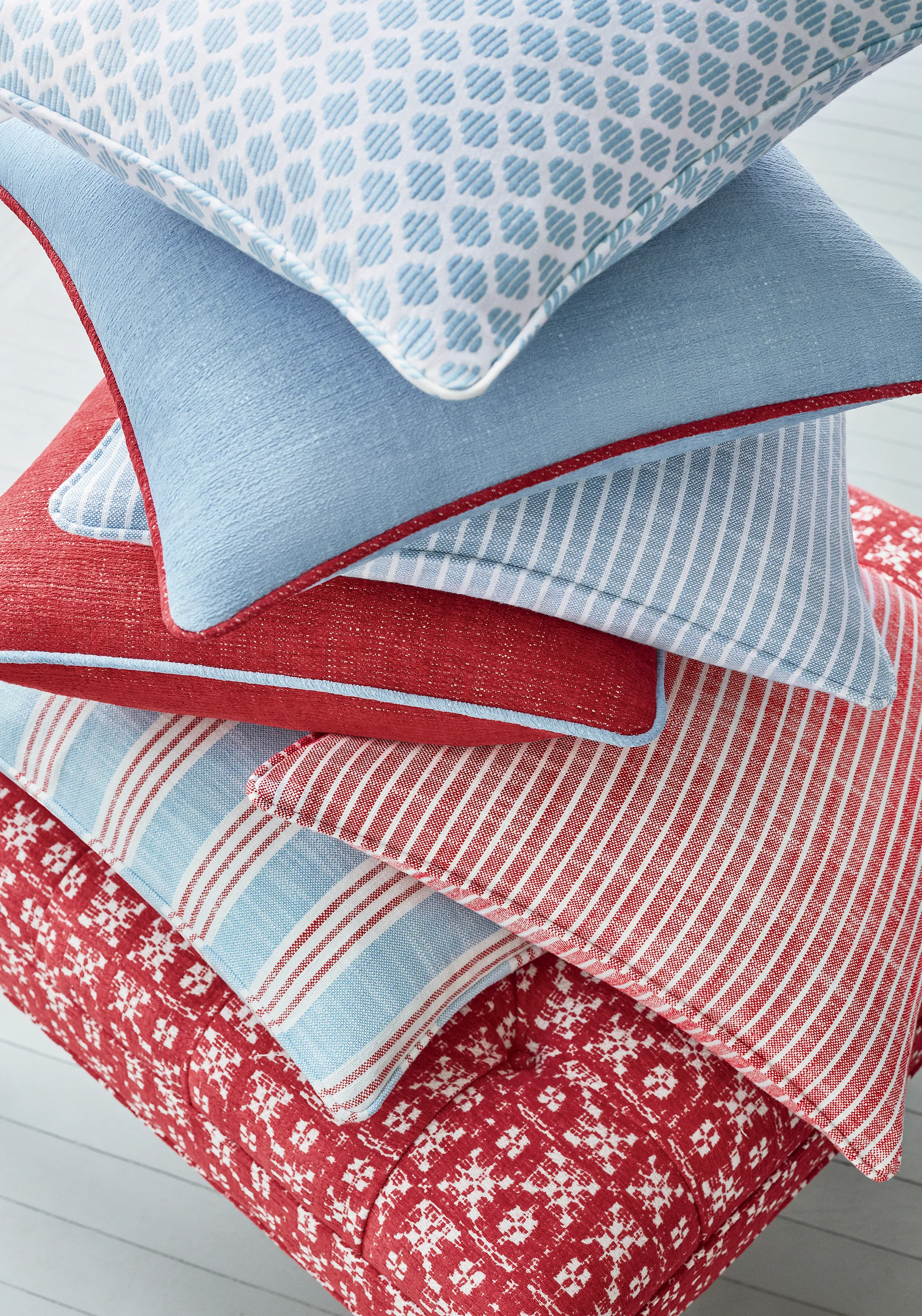 Thibaut Bayside Stripe in Cranberry (W73471)