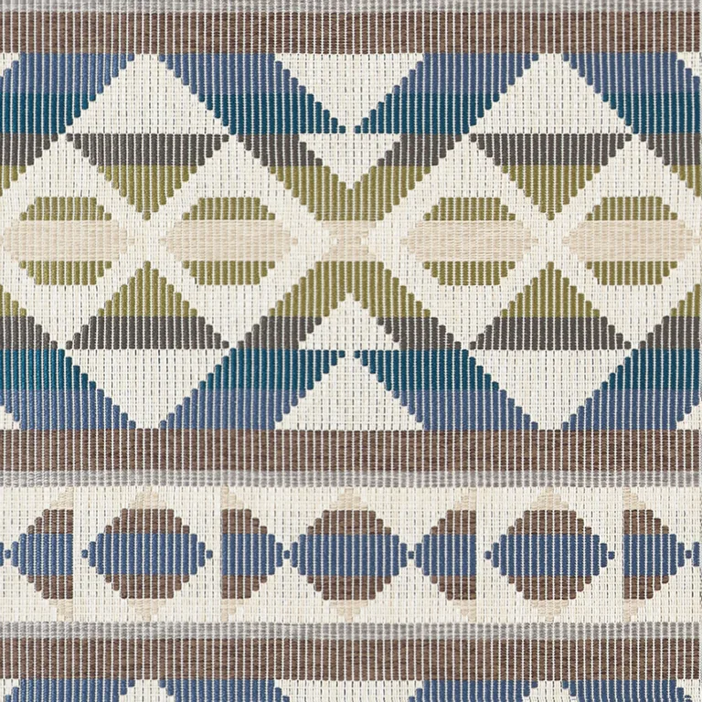 Thibaut Berber Blanket in Green and Blue (W712027)