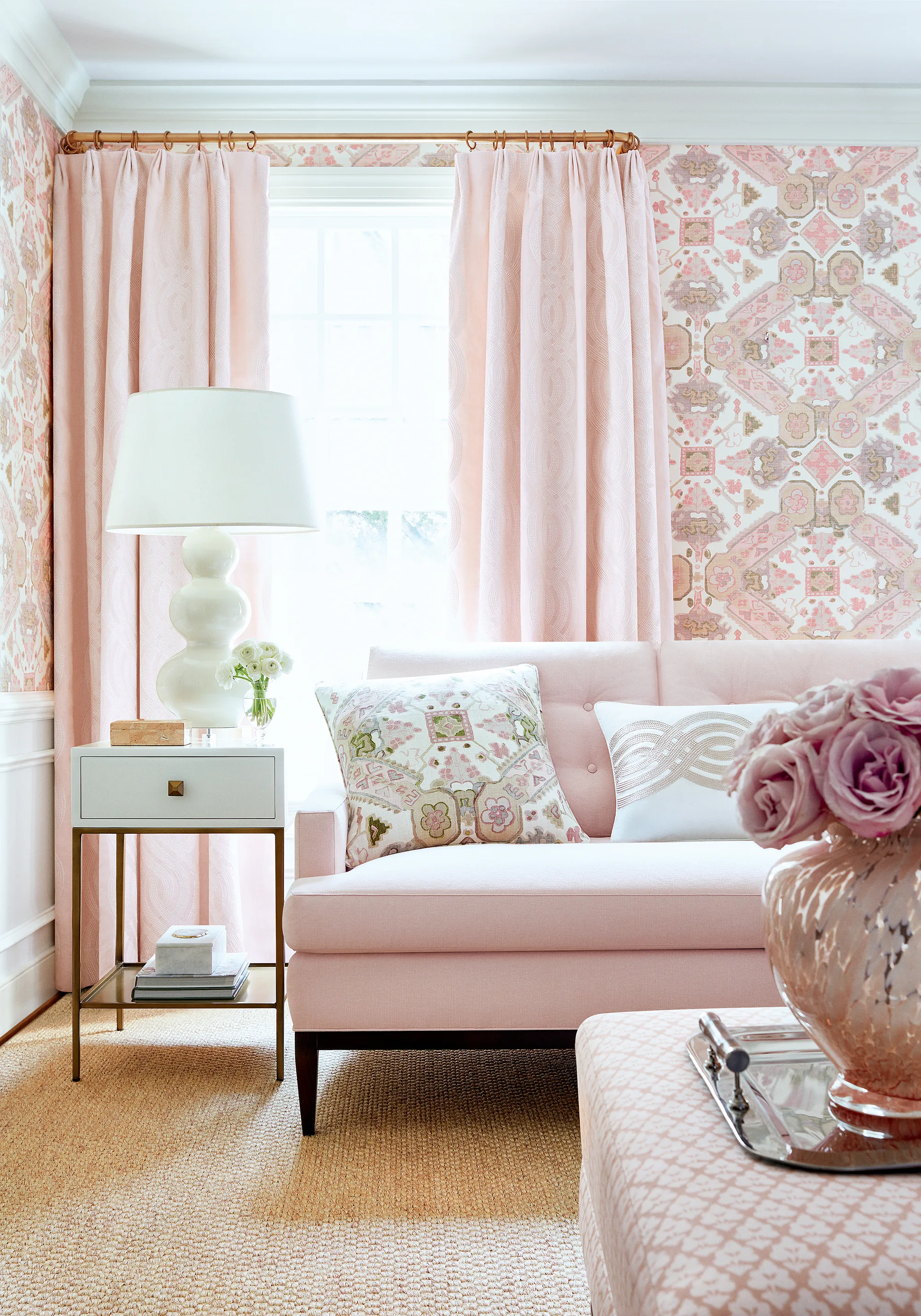 Thibaut Braid Embroidery in Blush (W710801)