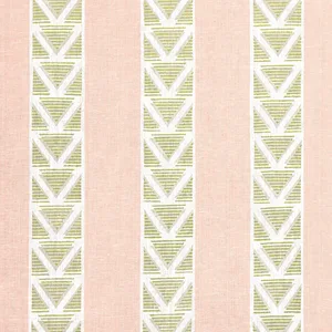 Anna French Burton Stripe in Blush and Green (AF23163)