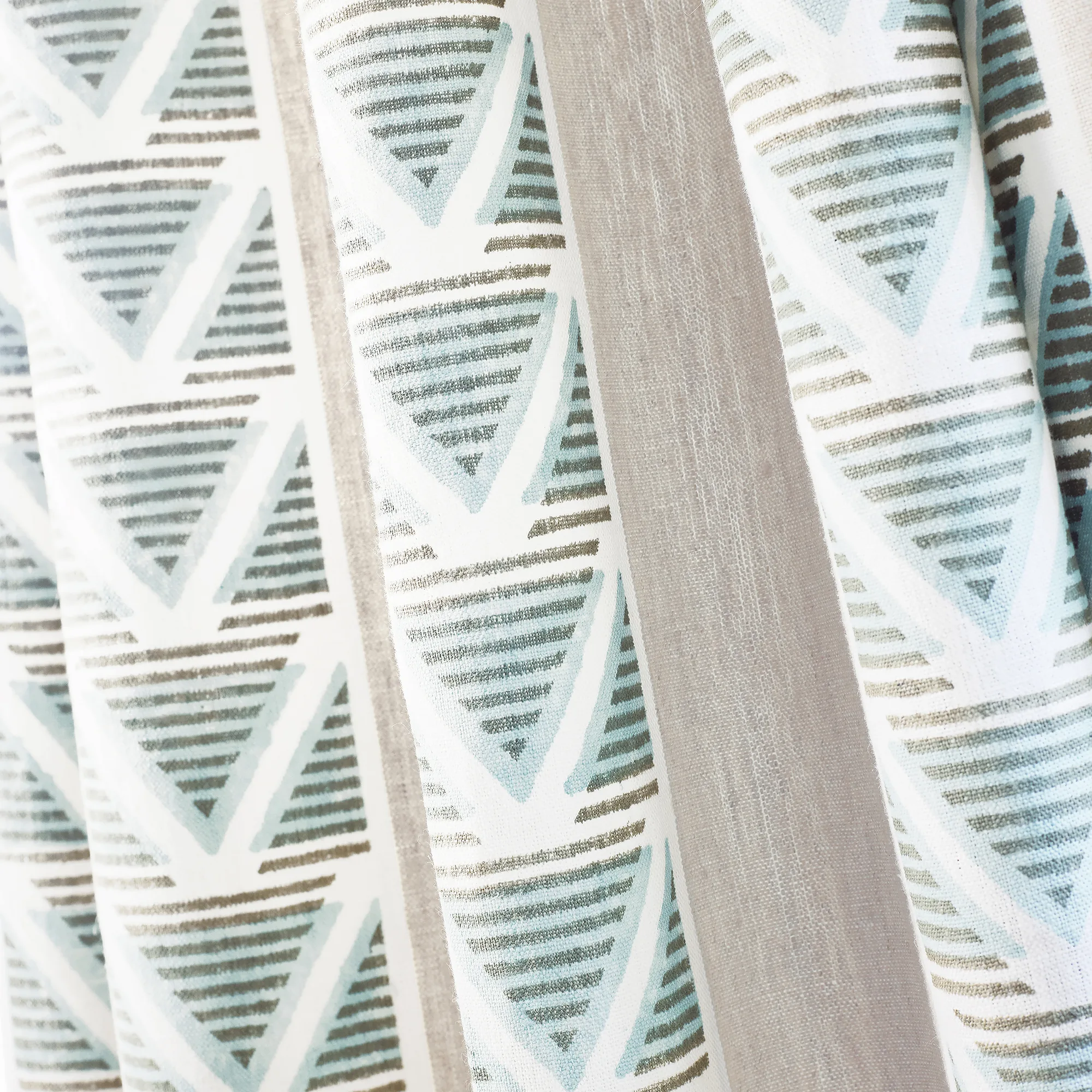 Anna French Burton Stripe in Linen and Turquoise (AF23121)