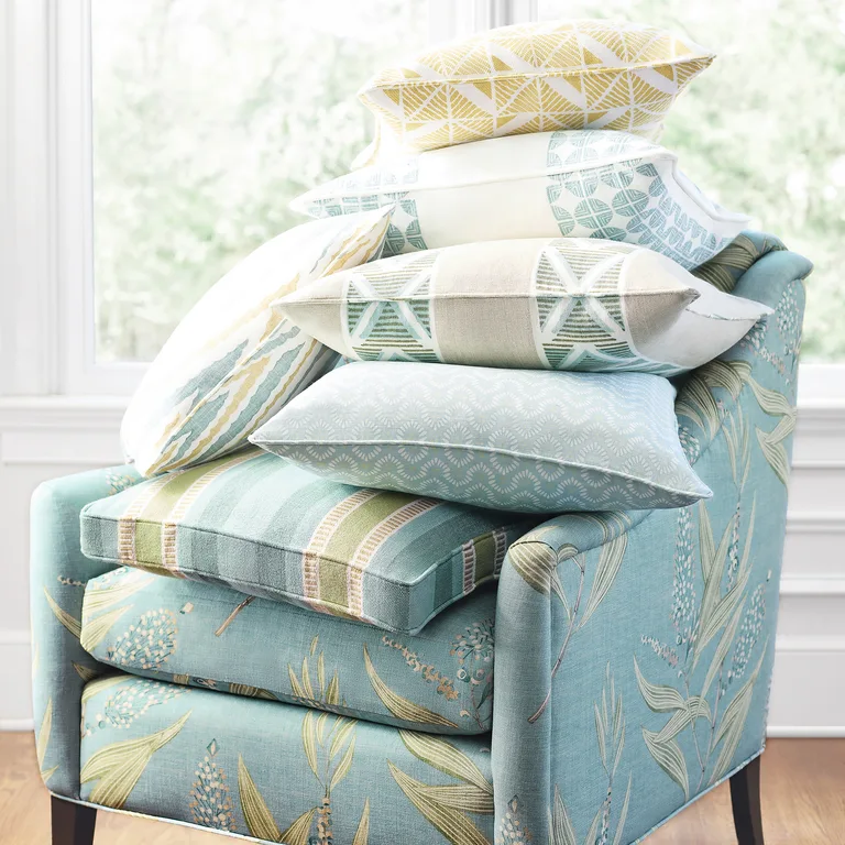 Anna French Burton Stripe in Linen and Turquoise (AF23121)