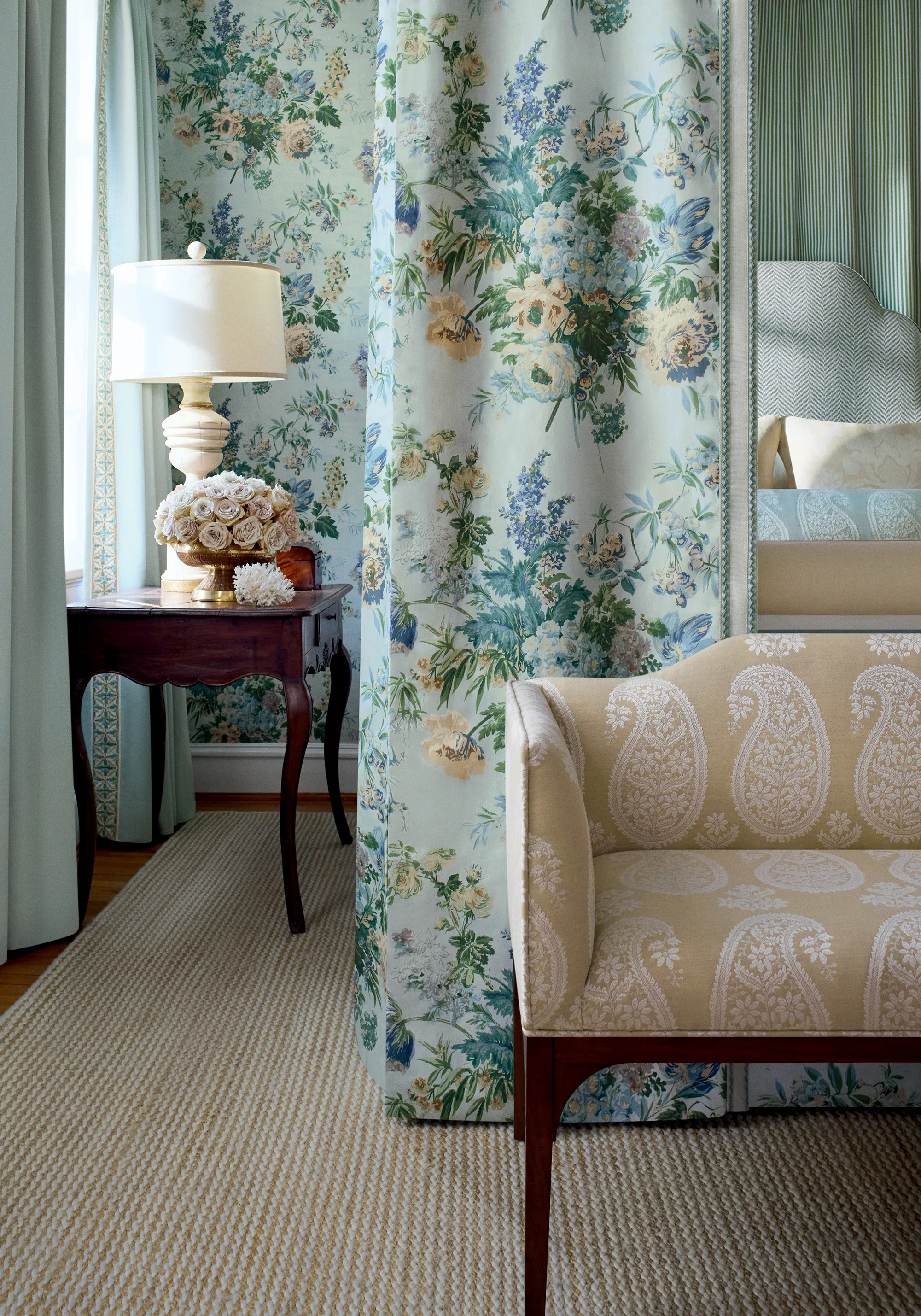 Anna French Campania Paisley in Sage (AW16112)