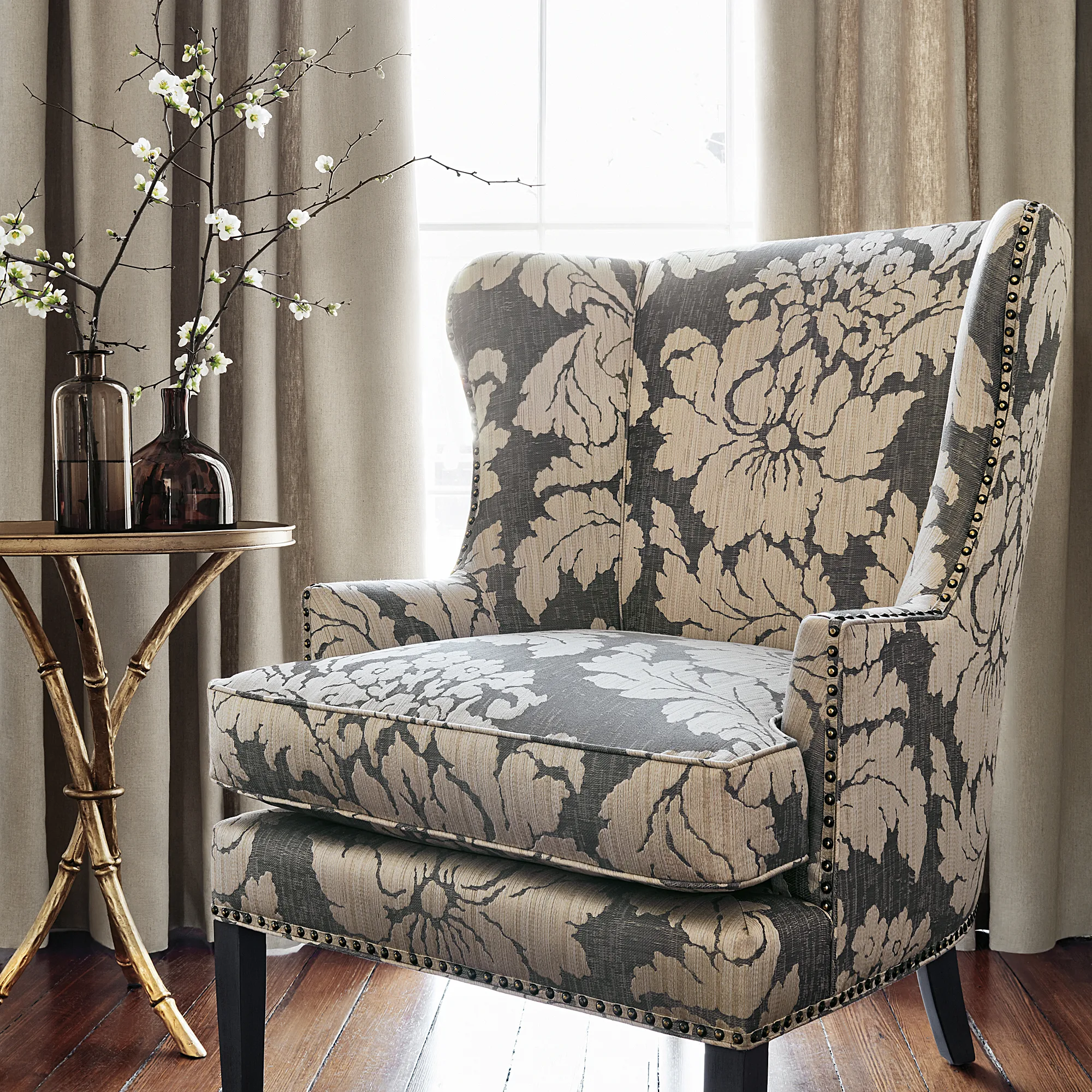 Anna French Caserta Damask in Taupe (AW72979)