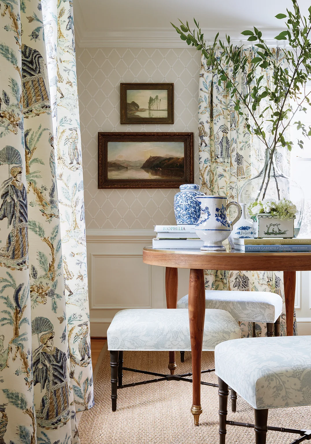 Thibaut Chardonnet Damask in Aqua (F972585)