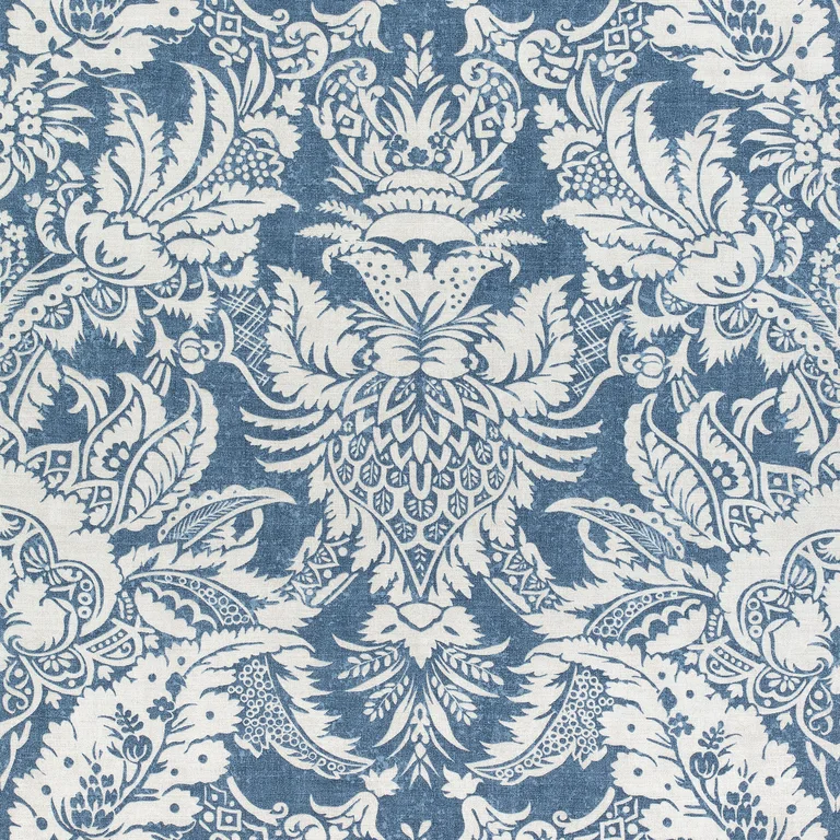 Thibaut Chardonnet Damask in Navy (F972583)