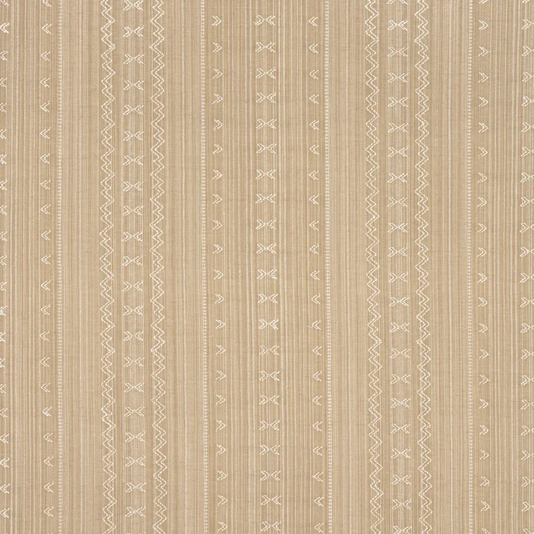 Thibaut Charter Stripe Embroidery in Camel (W736457)