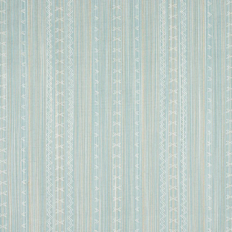 Thibaut Charter Stripe Embroidery in Seaglass (W736455)