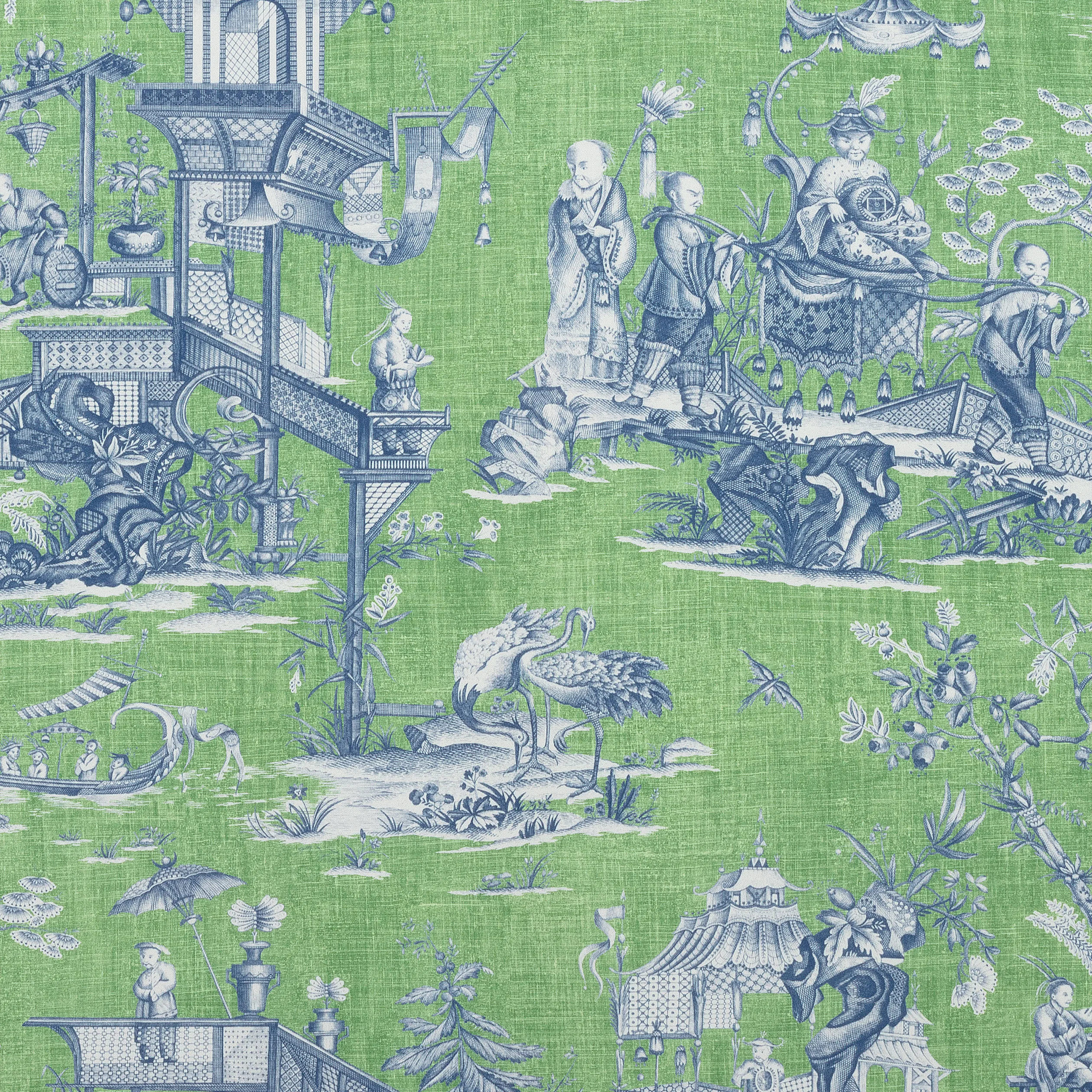 F975467 | Cheng Toile – Green and Blue
