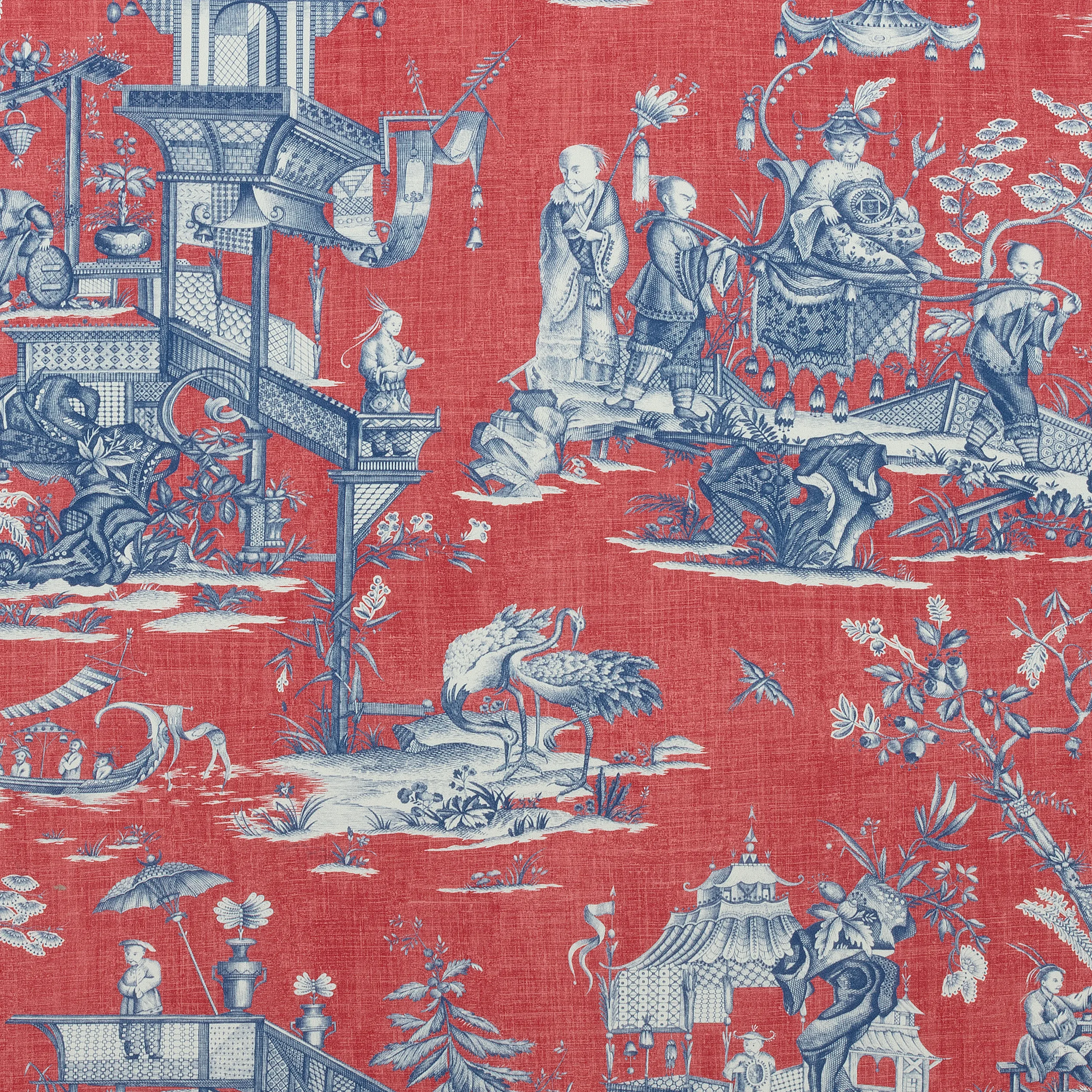 F975466 | Cheng Toile – Red and Blue