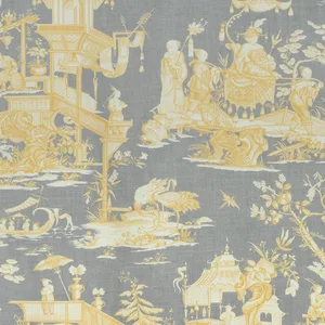 Thibaut Cheng Toile in Yellow and Grey (F975470)