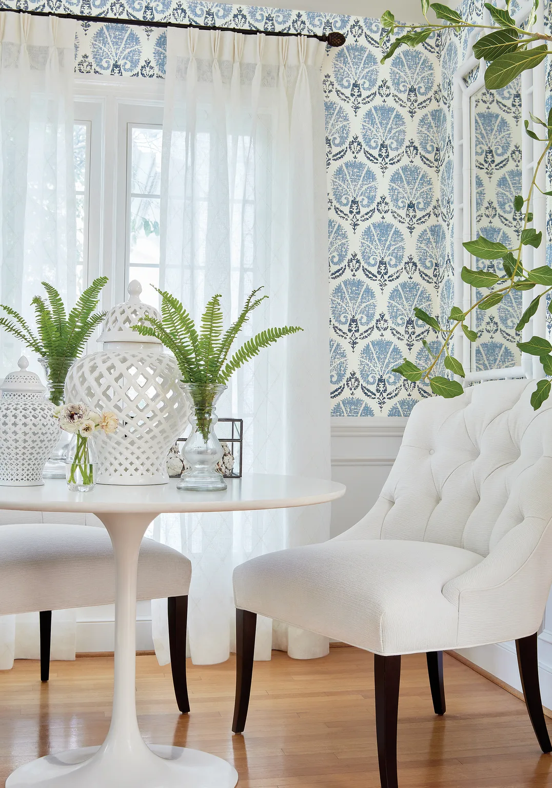 Thibaut Claremont Trellis in Ivory (W772588)