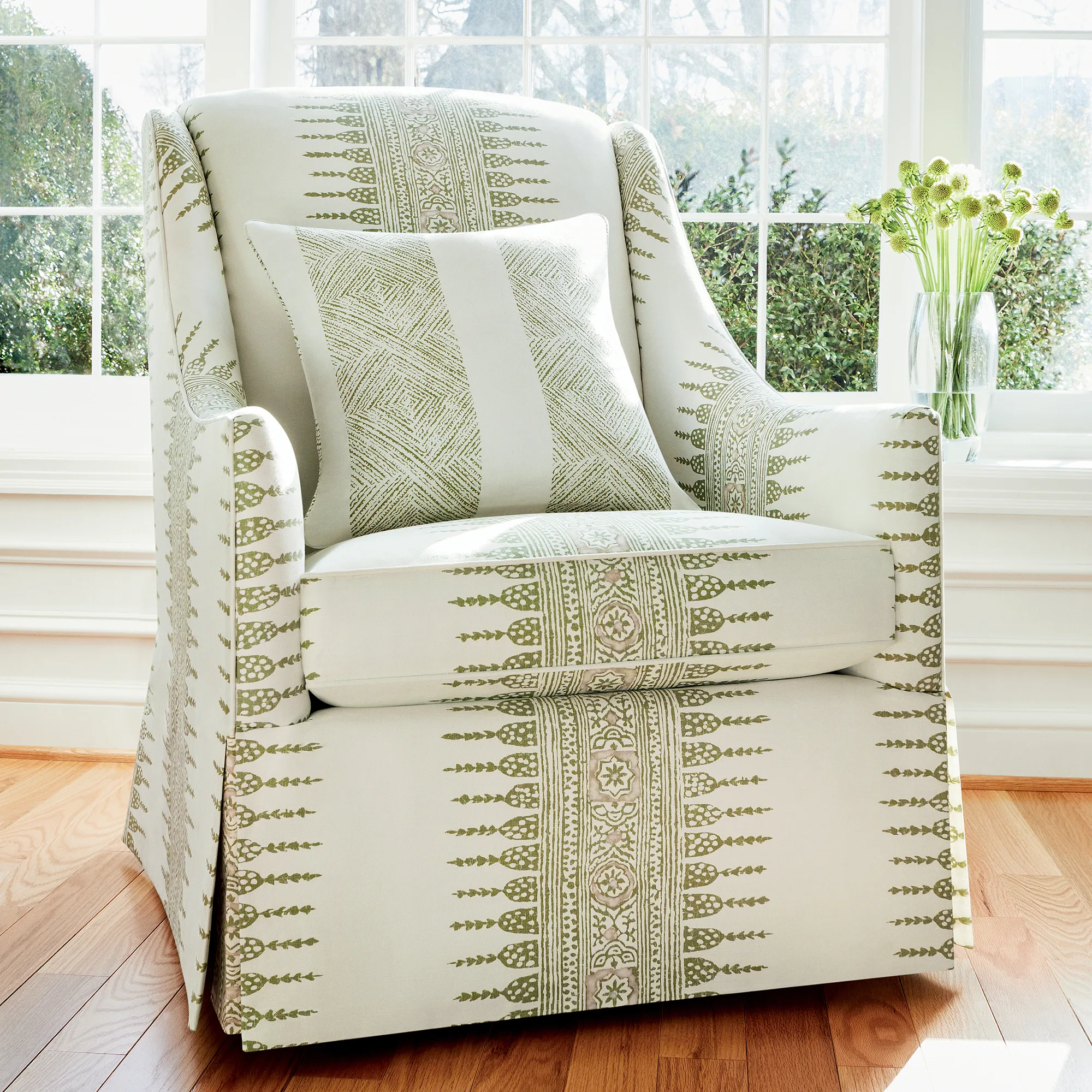 Anna French Clipperton Stripe in Green (AF15125)