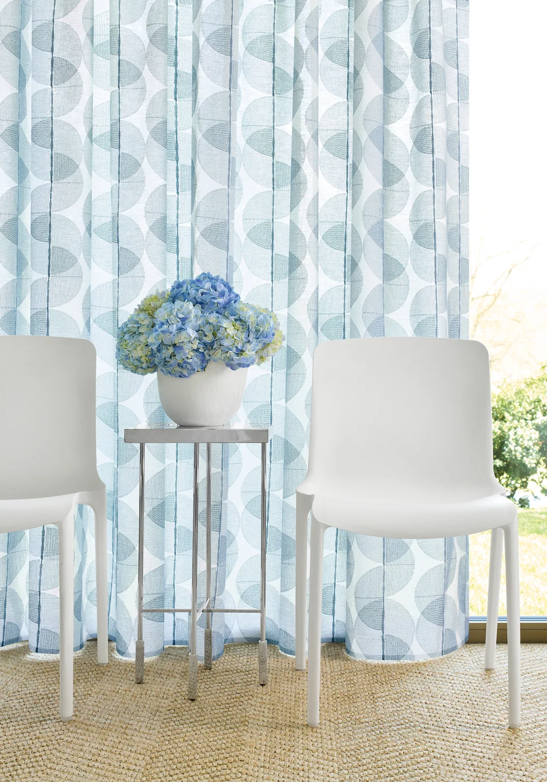 Thibaut Cyclone Embroidery in Ocean (FWW8256)