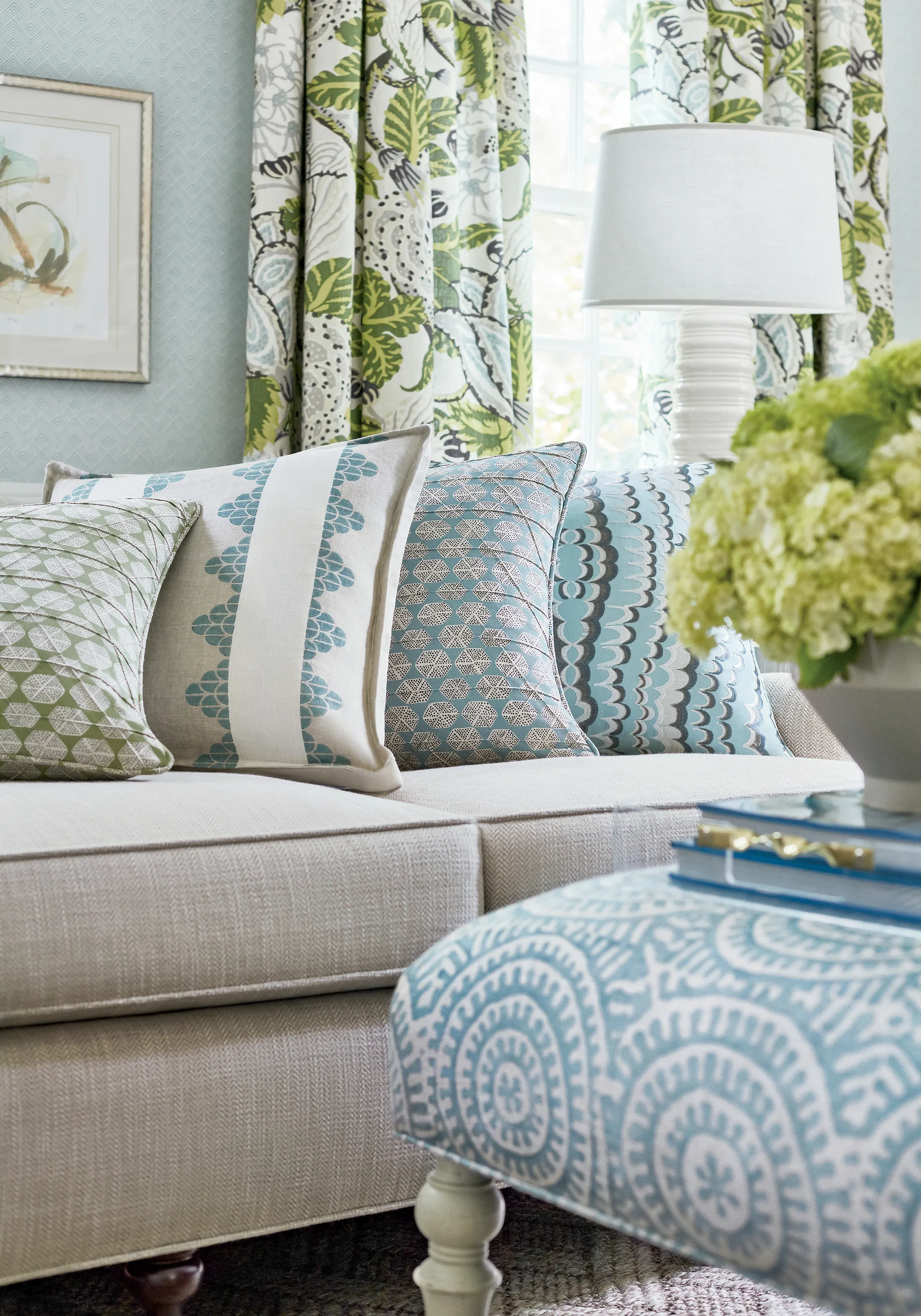 Thibaut Dhara Stripe in Aqua (F92941)