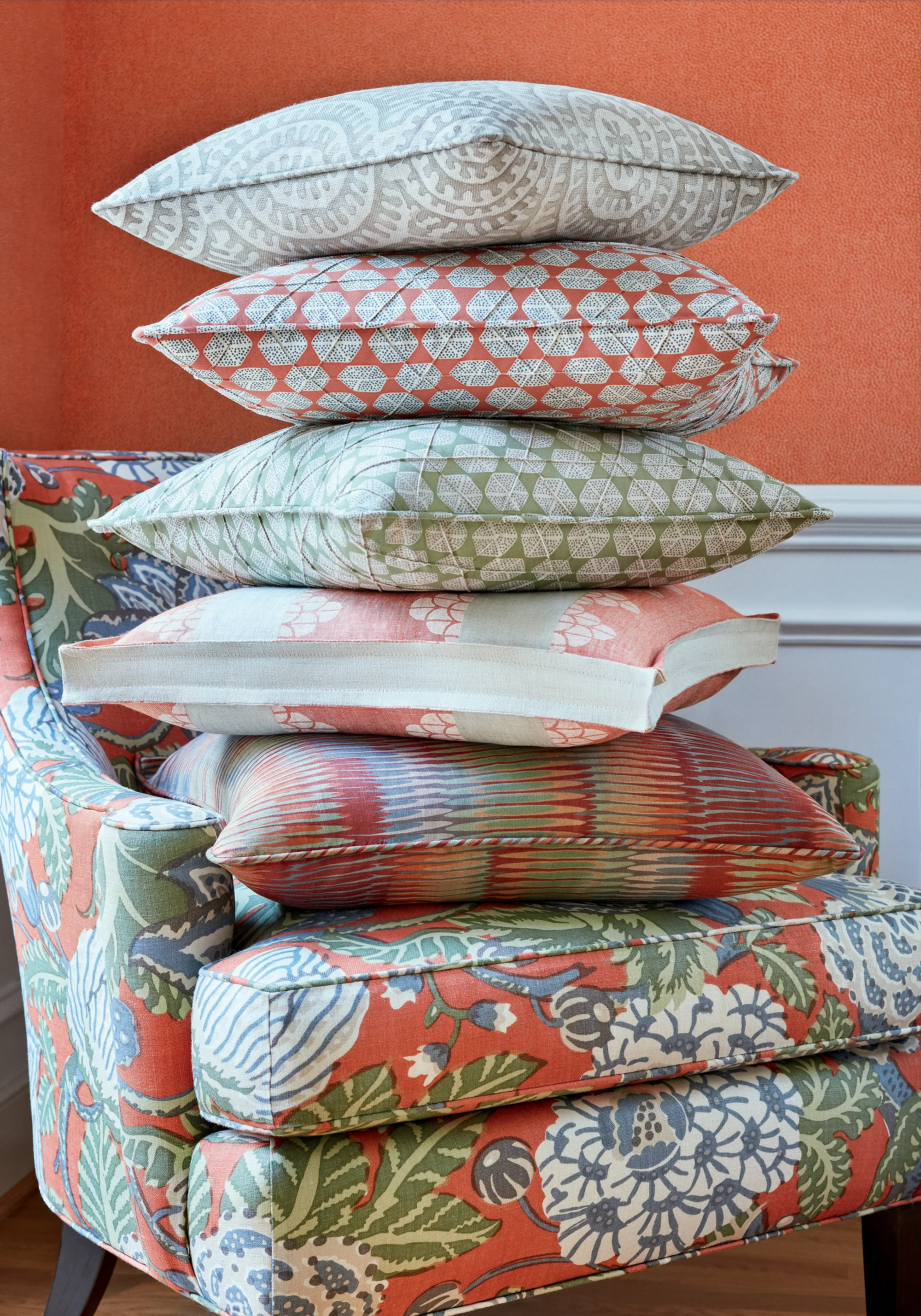 Thibaut Dhara Stripe in Orange (F92936)