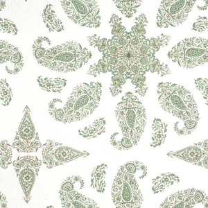 Thibaut East India in Green and White (F936442)
