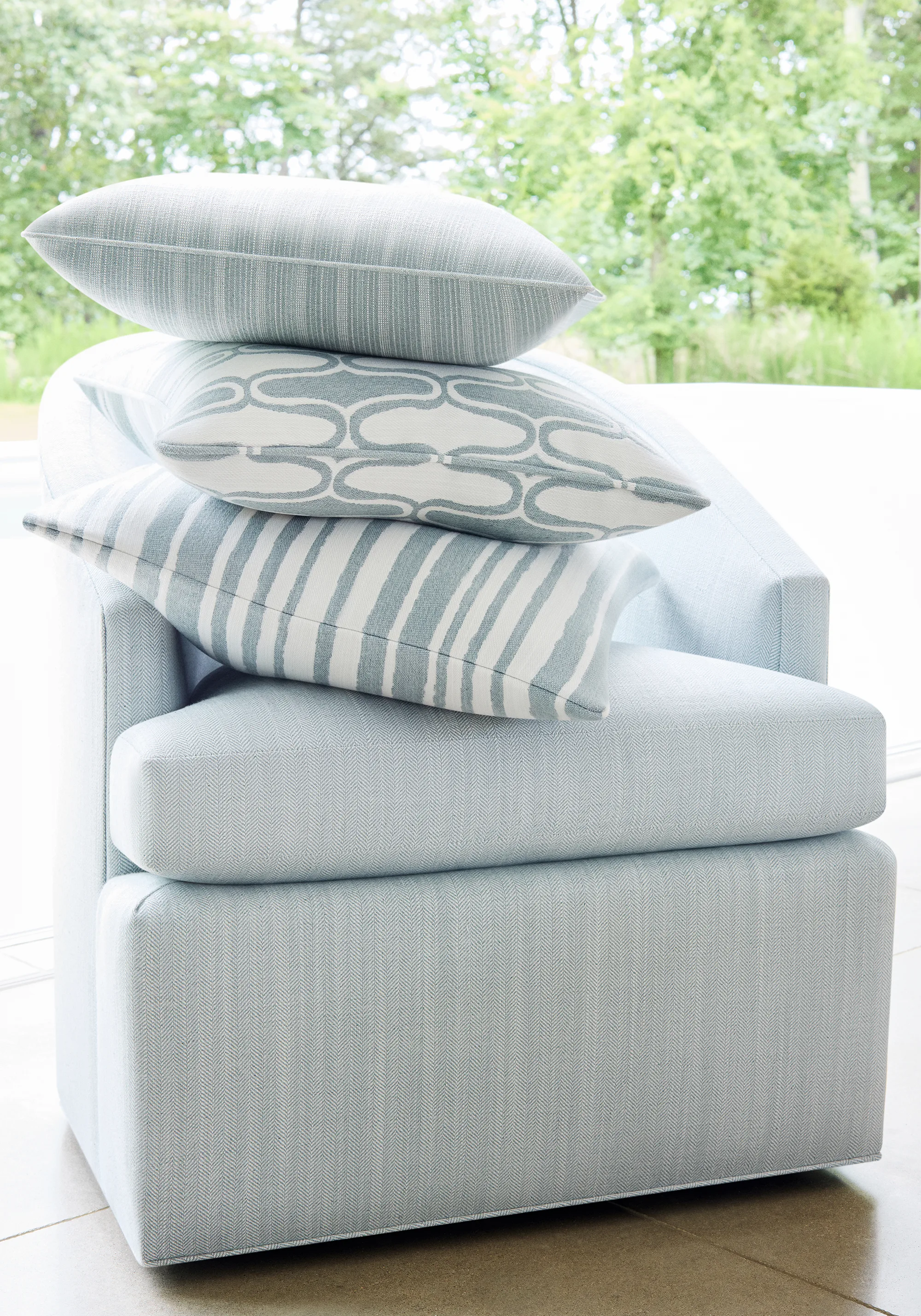 Thibaut Ebro Stripe in Seafoam (W8508)