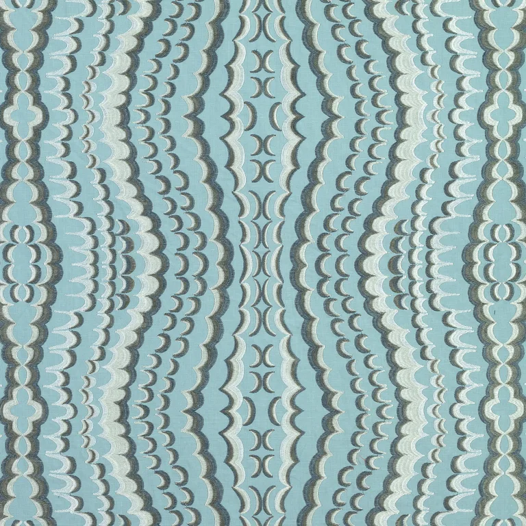 Thibaut Ebru Embroidery in Aqua (W72983)