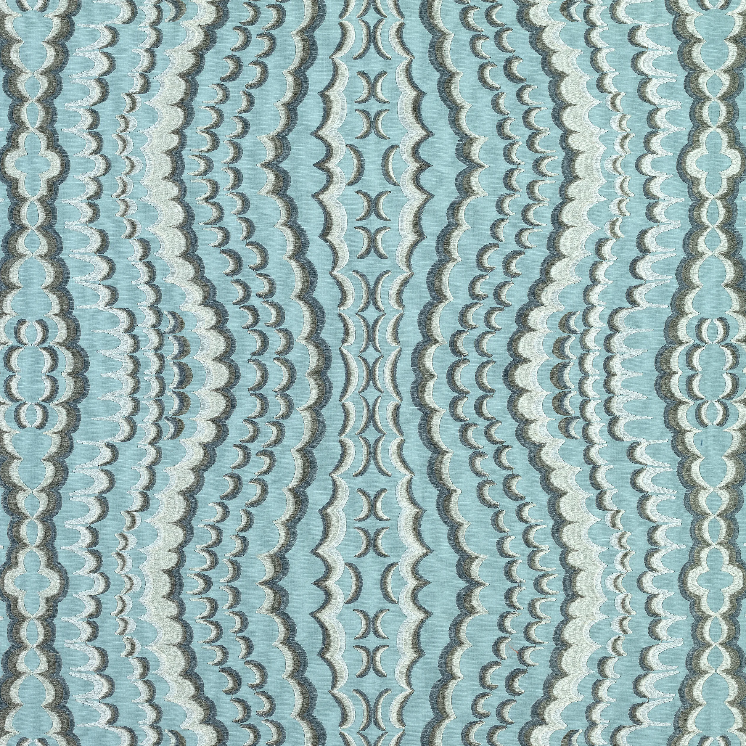 Thibaut Ebru Embroidery in Aqua (W72983)