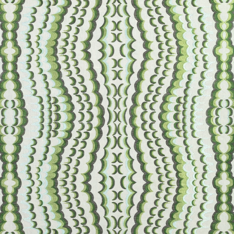 Thibaut Ebru Embroidery in Green (W72984)
