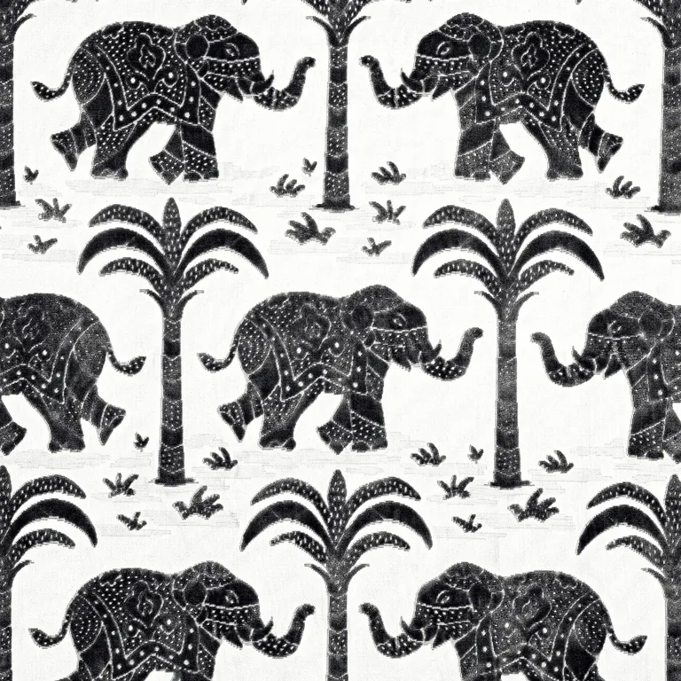 Thibaut Elephant Velvet in Black (W716202)