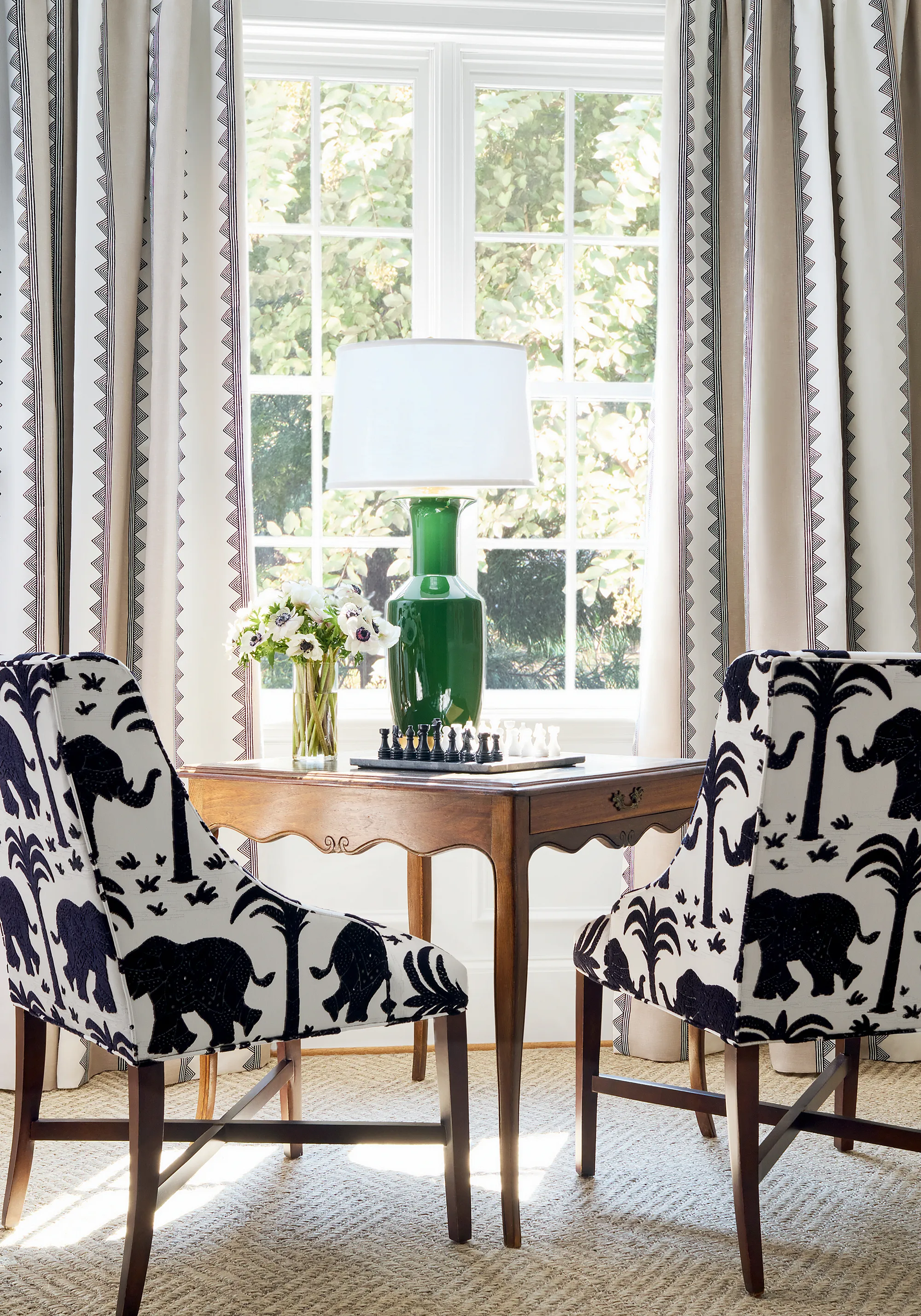 Thibaut Elephant Velvet in Black (W716202)
